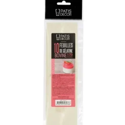 Hot PATISDECOR Gélatine Bovine en Feuilles x10