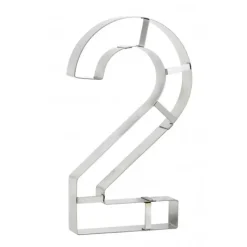 Best MALLARD FERRIERE Grand Emporte Pièce Inox Chiffre 2 32x18 cm