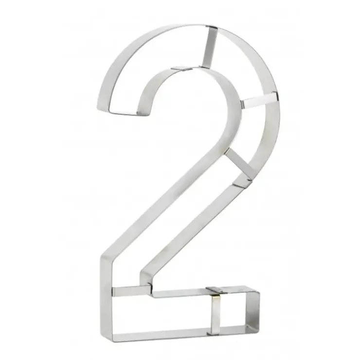 Best MALLARD FERRIERE Grand Emporte Pièce Inox Chiffre 2 32x18 cm