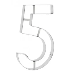 Hot MALLARD FERRIERE Grand Emporte Pièce Inox Chiffre 5 32x18 cm