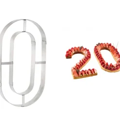 Best MALLARD FERRIERE Grand Emporte Pièce Inox Chiffre 0 32x18 cm