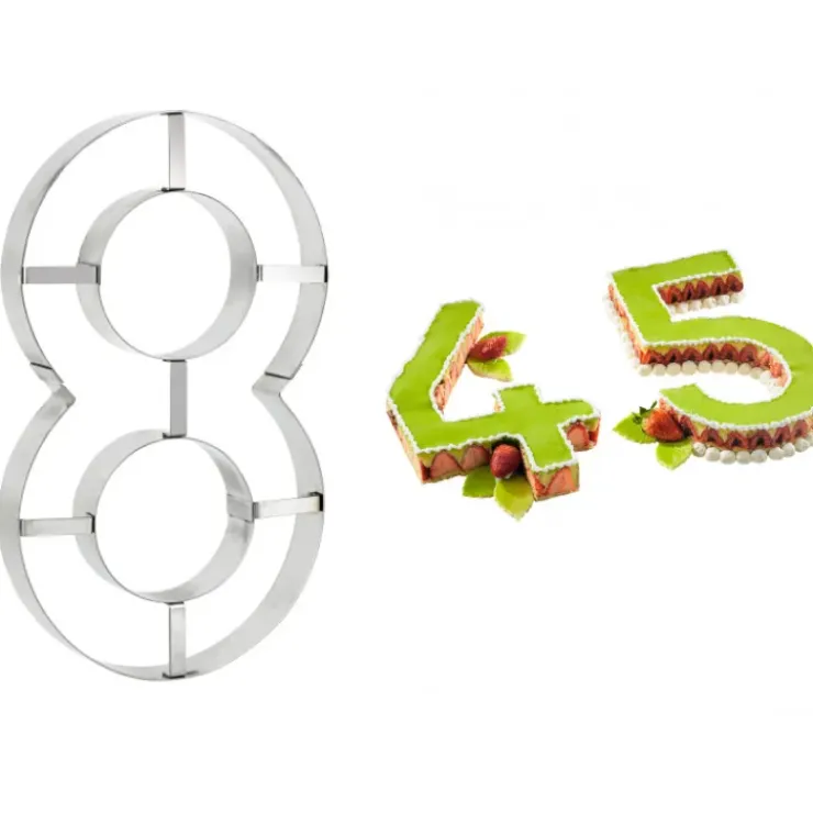 Online MALLARD FERRIERE Grand Emporte Pièce Inox Chiffre 8 32x18 cm