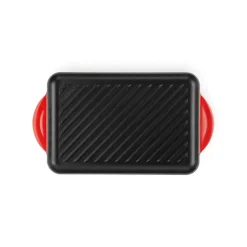 Sale LE CREUSET Gril en Fonte Rectangulaire 32 cm Cerise