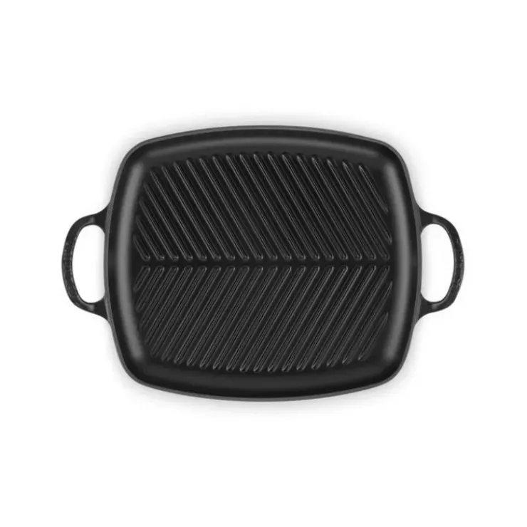 Sale LE CREUSET Gril en Fonte Rectangulaire 30 cm Noir Mat