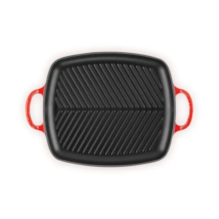 Online LE CREUSET Gril en Fonte Rectangulaire 30 cm Cerise