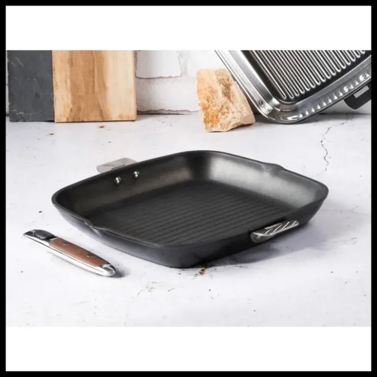 Best CRISTEL Grill Carré Cookway 28 cm Poignée Amovible Ultralu