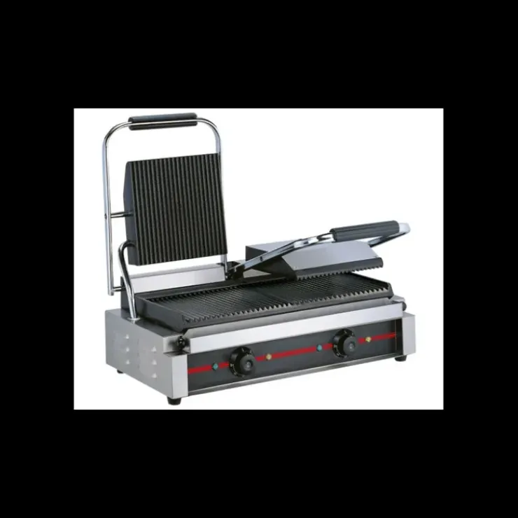 GAFIHC Grill Panini Rainuré Double 3,6 kW