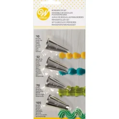 Clearance WILTON Kit 4 douilles pâtissières Bordures Inox