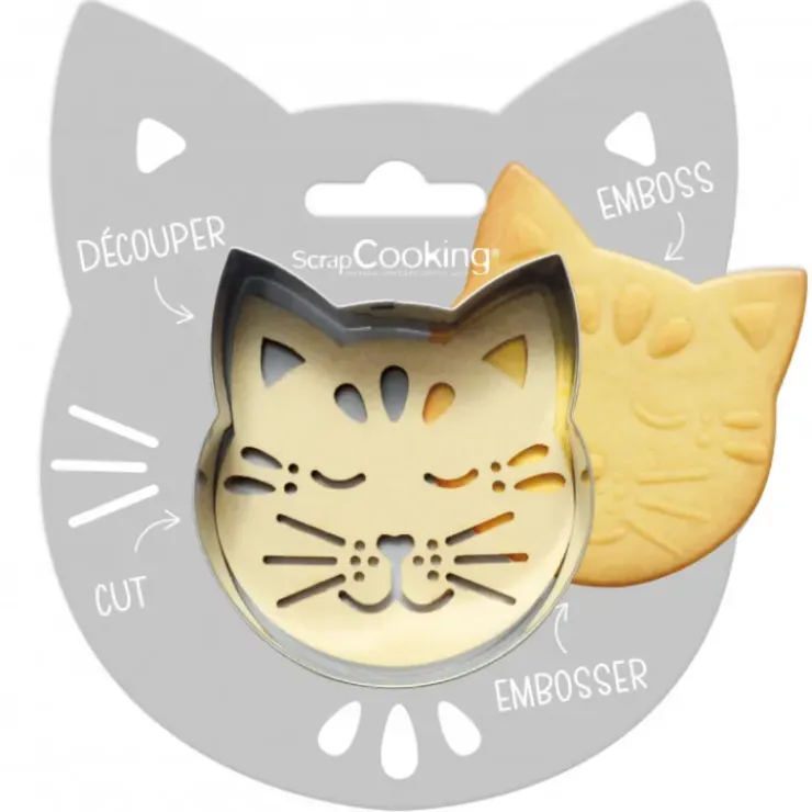 Sale SCRAPCOOKING Kit Biscuit Chat 7,2 cm