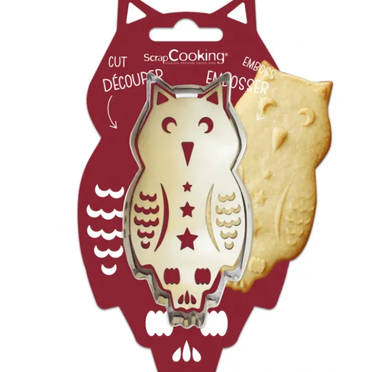 Hot SCRAPCOOKING Kit Biscuit Chouette 10,9 cm