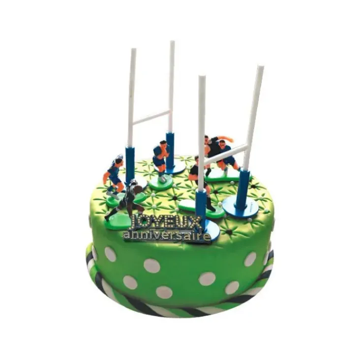 GATODECO Kit Décor Gâteau Rugby (8 pièces)