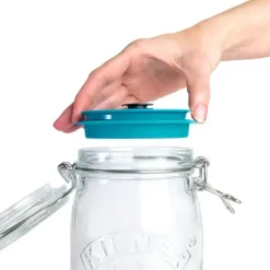 AIRTENDER Kit de Mise Sous-Vide 3 Bocaux Kilner 1,5 L avec Couvercles et Pompe