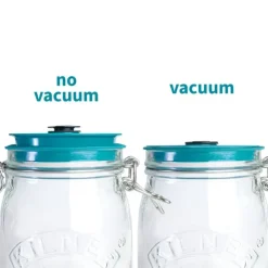 AIRTENDER Kit de Mise Sous-Vide 3 Bocaux Kilner 1,5 L avec Couvercles et Pompe