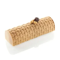 Hot SILIKOMART Kit Moule à Bûche et Tapis Décor Tressé Professional