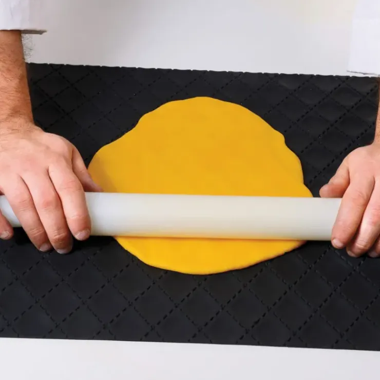 Hot SILIKOMART Kit Moule à Bûche et Tapis Décor Matelassé Professional