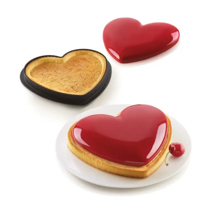 Discount SILIKOMART Kit Moule Tarte Cœur Mon Amour 18,8 x 15,8 cm