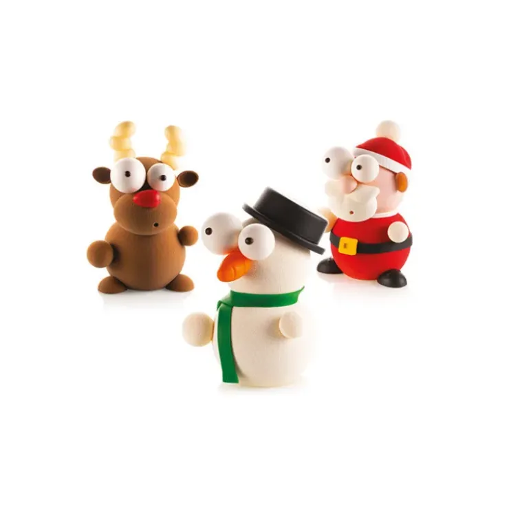 Clearance SILIKOMART Kit Moules Chocolat Bonhomme de Neige en PVC 18,1 cm x H 21,2 cm (x4) Professional