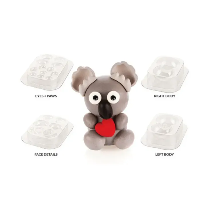 Online SILIKOMART Kit Moules Chocolat Koala en PVC 15,5 cm x H 16 cm (x4) Professional