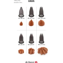 Best DE BUYER Lot 6 Douilles Tritan Cannelées et Unies