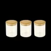Discount PEBBLY Lot 3 Pots à Épices en Verre et Bambou 190 ml