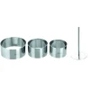 Discount IBILI Lot Cercle Inox avec Poussoir Ø 7 / 8 et 10 cm (x3)