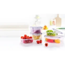 LOCK AND LOCK Lot de 5 Boîtes de Conservation Plastique 350 ml - 470 ml - 1 L