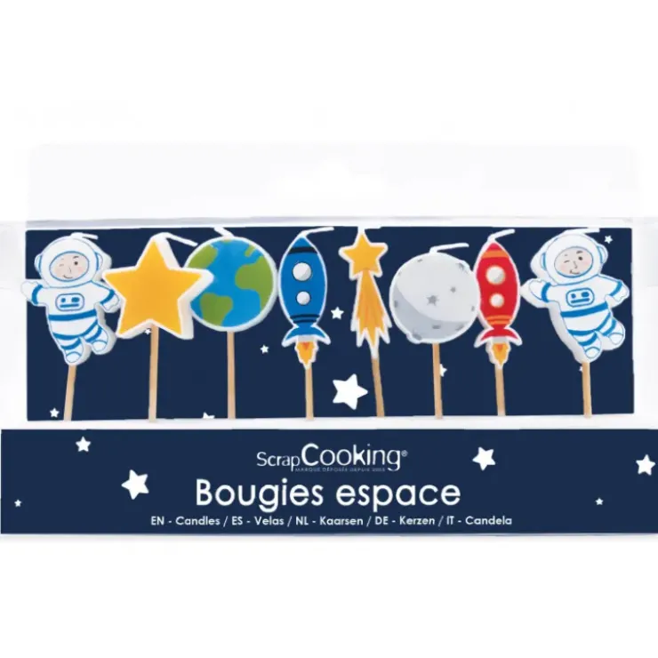 Best SCRAPCOOKING Lot de 8 bougies « Espace »