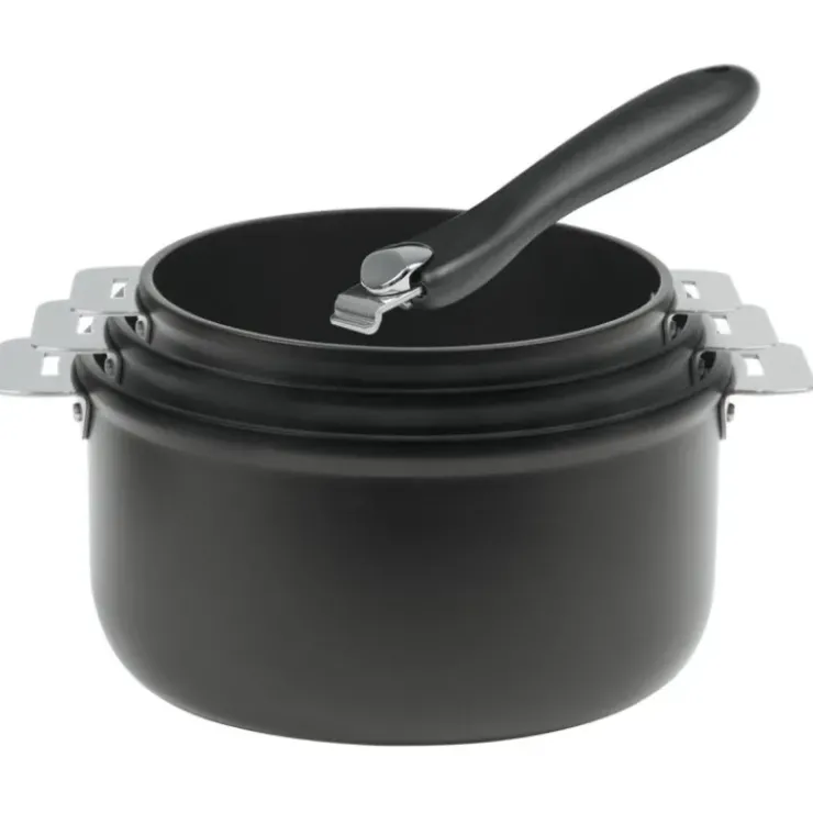 Best CRISTEL Lot de 3 Casseroles Aluminium avec 1 Poignée Noire Cookway Amovible