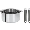 Sale CRISTEL Lot de 4 Casseroles inox avec 2 Poignées Grises Mutine Amovibles