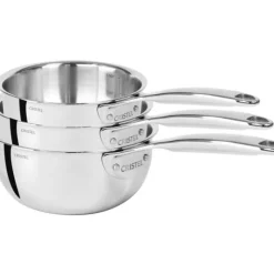 Clearance CRISTEL Lot de 3 Casseroles Inox Castel'Pro 16 à 20 cm