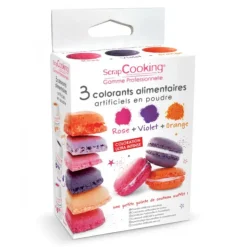 Discount SCRAPCOOKING Lot de 3 Colorants Alimentaires en Poudre Orange / Violet / Rose