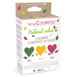 Discount SCRAPCOOKING Lot de 3 Colorants en Poudre Alimentaire Rose/Vert/Jaune