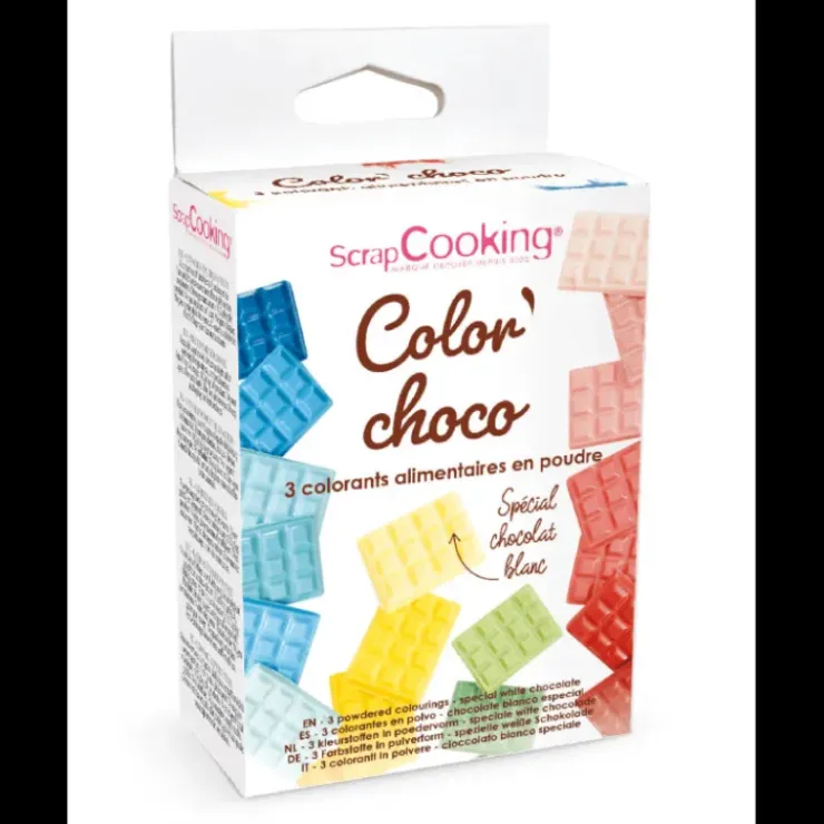 Clearance SCRAPCOOKING Lot de 3 Colorants Liposolubles en Poudre Rouge / Bleu / Jaune