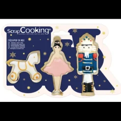 Clearance SCRAPCOOKING Lot de 3 Emporte-Pièces Inox Casse Noisette