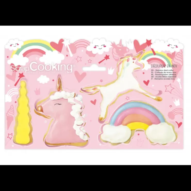Hot SCRAPCOOKING Lot de 4 Emporte-Pièces Licorne
