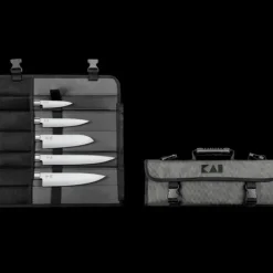 KAI Mallette 5 Couteaux de Cuisine Japonais Wasabi Black