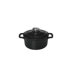 Sale CHASSEUR Mini Cocotte en Fonte Ronde 12 cm Noir Mat
