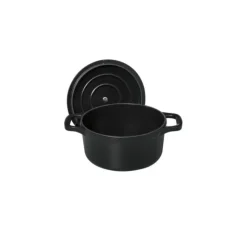 Sale CHASSEUR Mini Cocotte en Fonte Ronde 12 cm Noir Mat