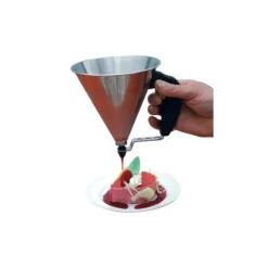 New DE BUYER Mini Entonnoir à Piston Inox Noir KWIK