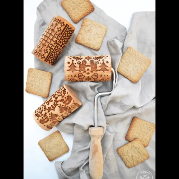 Best SCRAPCOOKING Mini Rouleau à Pâtisserie Empreinte Noël Interchangeable 7 cm (x3)