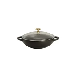 Hot CHASSEUR Mini Wok en Fonte 18 cm Noir Mat