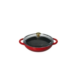 New CHASSEUR Mini Wok en Fonte 18 cm Rubis