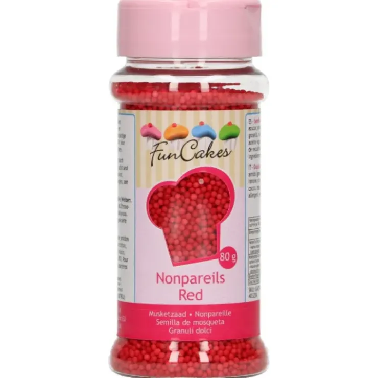 Best FUNCAKES Mini-billes Rouge 80g