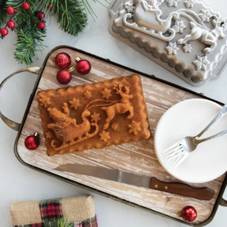 Outlet NORDIC WARE Moule à Cake Traineau du Père-Noël Silver