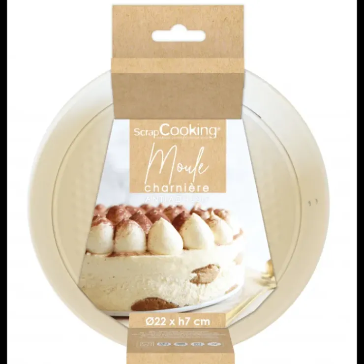 Hot SCRAPCOOKING Moule à Charnière Antiadhésif 22 cm
