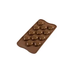 Outlet EASY CHOC Moule à Chocolat 12 Cœurs Bombés - Silicone Spécial Chocolat