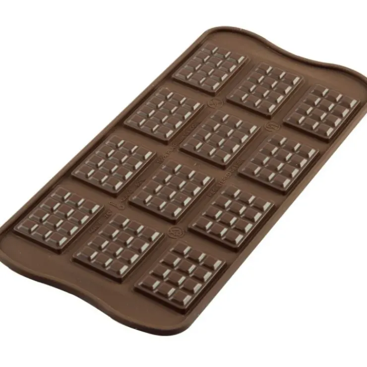 EASY CHOC Moule à Chocolat 12 Mini Tablettes - Silicone Spécial Chocolat