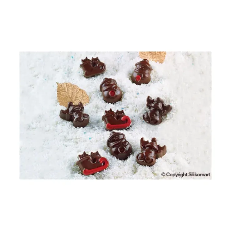 Best SILIKOMART Moule à Chocolat 15 Sujets Noël Easy Choc - Silicone Spécial Chocolat