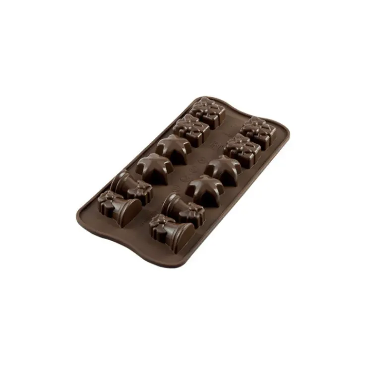 Clearance SILIKOMART Moule à Chocolat 12 Sujets Noël Easy Choc - Silicone Spécial Chocolat