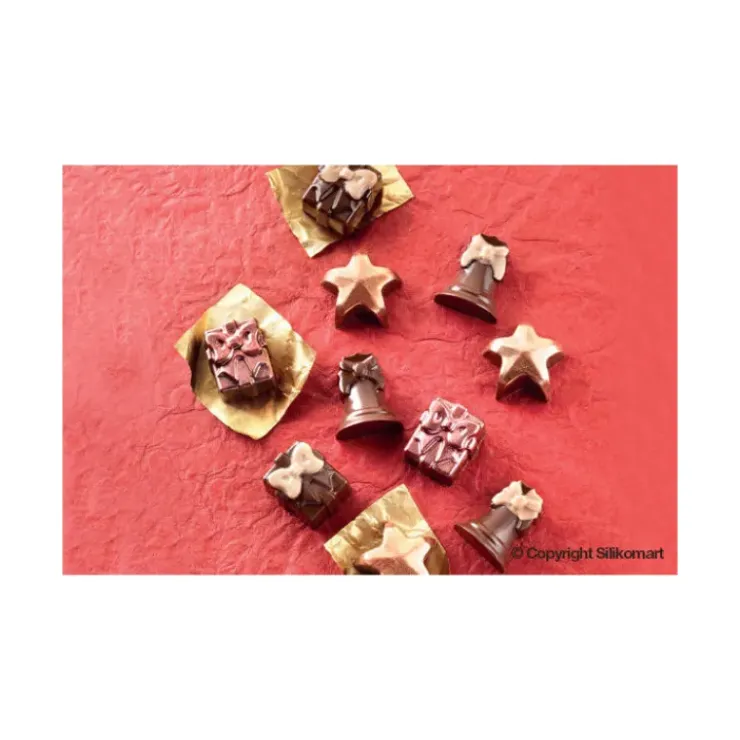 Clearance SILIKOMART Moule à Chocolat 12 Sujets Noël Easy Choc - Silicone Spécial Chocolat
